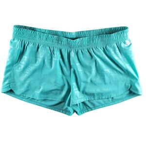 Adidas Pacer Woven Deboss Training Running Shorts Mint Blue HN0833 Womens XL New